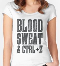 Blood, Sweat & Ctrl + Z Women's Fitted Scoop T-Shirt