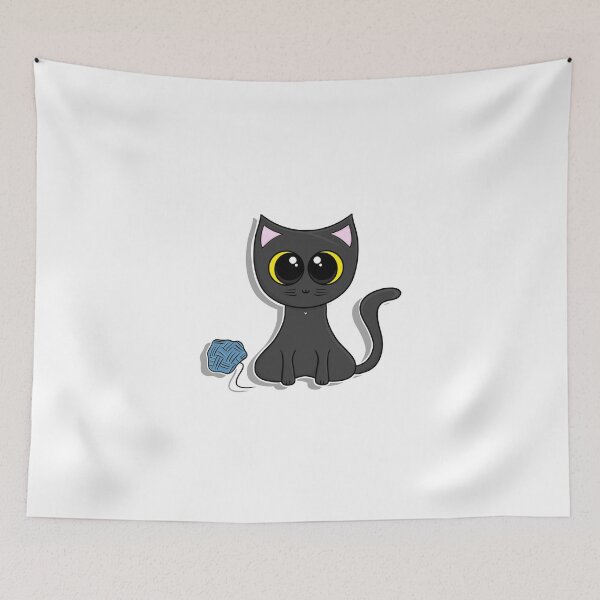 Item preview, Cat with wool ball designed and sold by yenniverdesign.