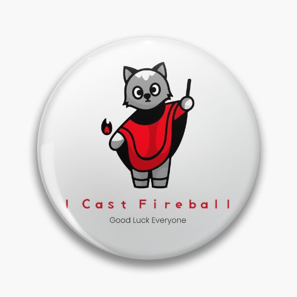 Item preview, I Cast Fireball Kitty Cat designed and sold by TeeBarrage.