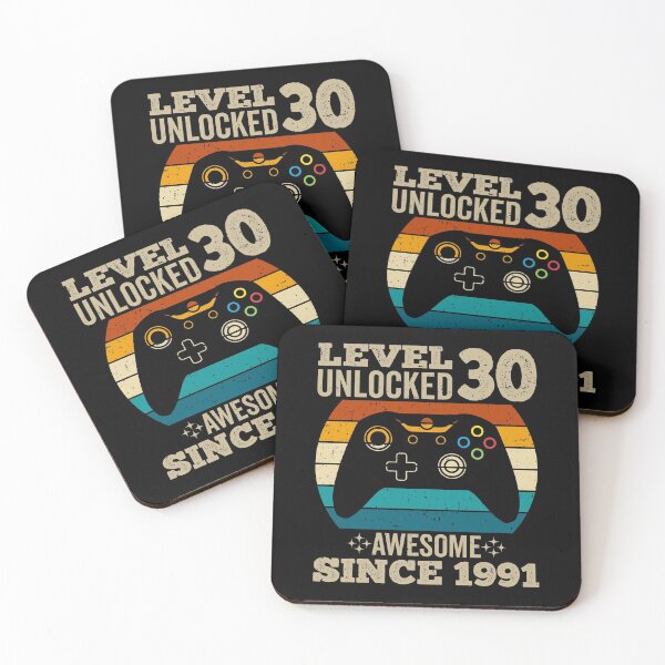 Item preview, level 30 unlocked awesome since 1991, vintage 1991 shirt, 30th birthday tshirt, gaming shirt, gaming birthday, video game controller shirt, video game shirt designed and sold by T-DESIGNEDZ.