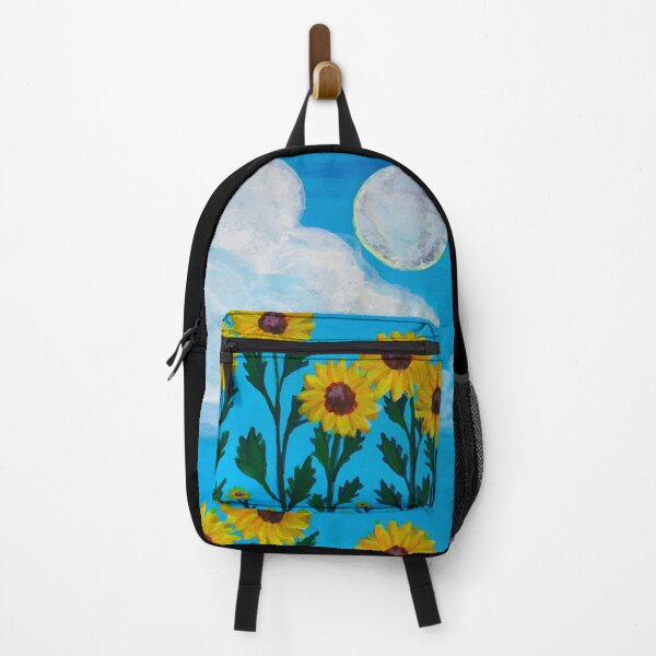 Item preview, Hand Painted Gouache Sunflowers Field Under The Full Moonlight designed and sold by Lee Yeng.