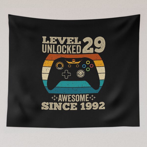 Artikelvorschau, Level 29 freigeschaltet fantastisch seit 1992, Vintage 1992 Shirt, 29. Geburtstag Shirt, Gaming Shirt, Gaming Geburtstag, Videospiel Controller Shirt, Videospiel Shirt entworfen und verkauft von T-DESIGNEDZ.