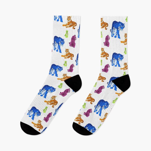 Item preview, Multi-color Tiger pattern designed and sold by Quick Brown Fox Canada.