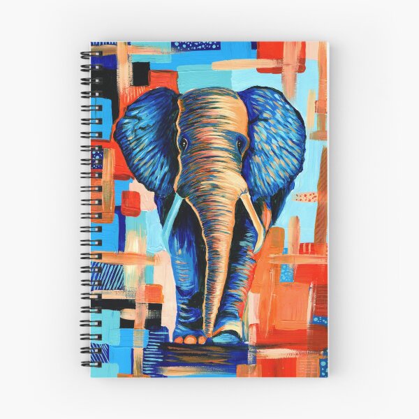 Item preview, Blue and orange elephant designed and sold by Petsart-Yubis.