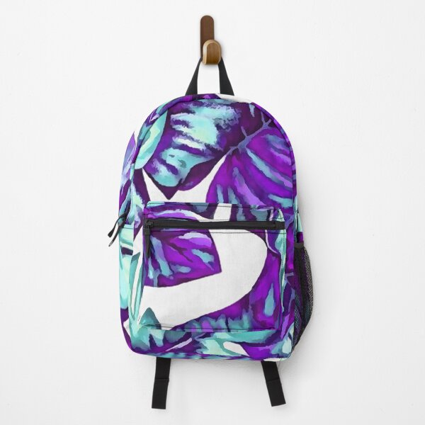 Item preview, Tropical Leaves Of Banana and Monstera Purple Aqua Cut Out designed and sold by taiche.