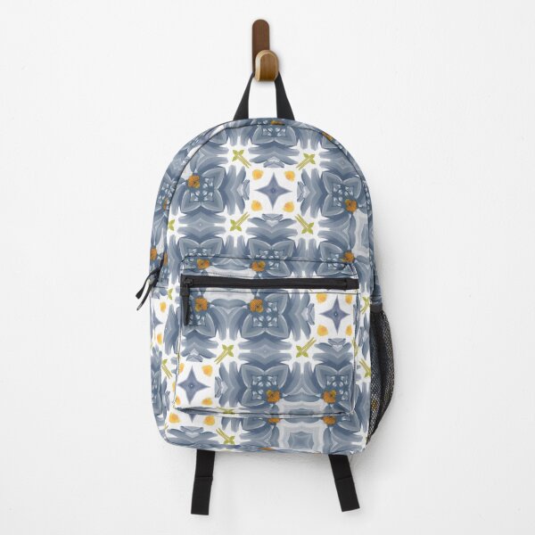 Item preview, Painted Blue, White and Yellow Floral Feminine Geometric Pattern designed and sold by cozycaroline.