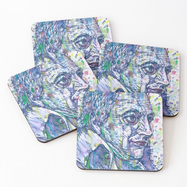 Item preview, FICHTE watercolor and ink portrait designed and sold by lautir.