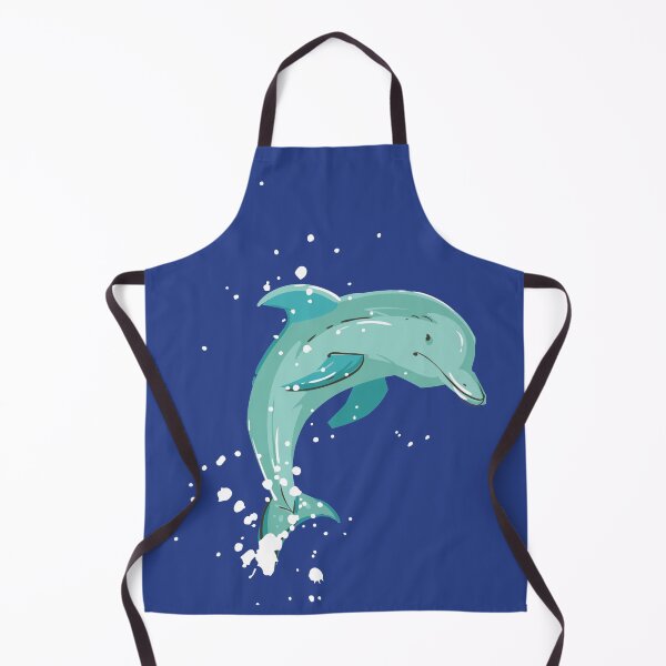 Item preview, Summer on the beach with dolphins in blue designed and sold by earthtoaura.