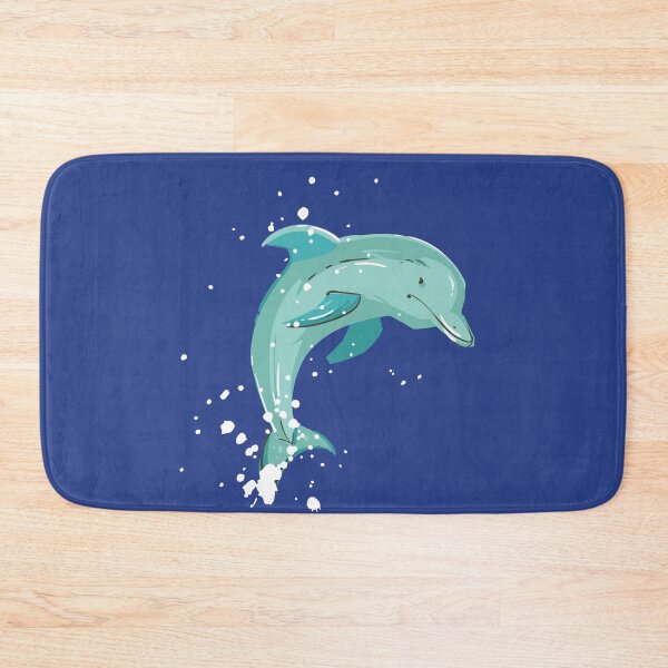 Item preview, Summer on the beach with dolphins in blue  designed and sold by earthtoaura.