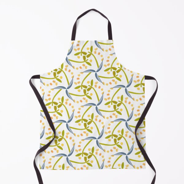 Item preview, Painted Blue, White and Yellow Floral Feminine Geometric Pattern designed and sold by cozycaroline.