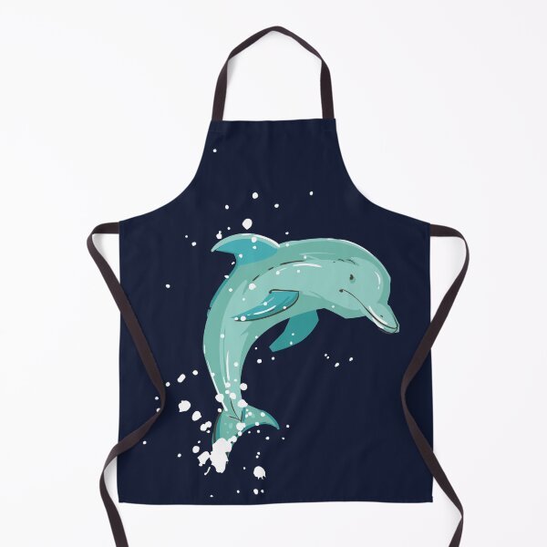 Item preview, Summer on the beach with dolphins in navy designed and sold by earthtoaura.