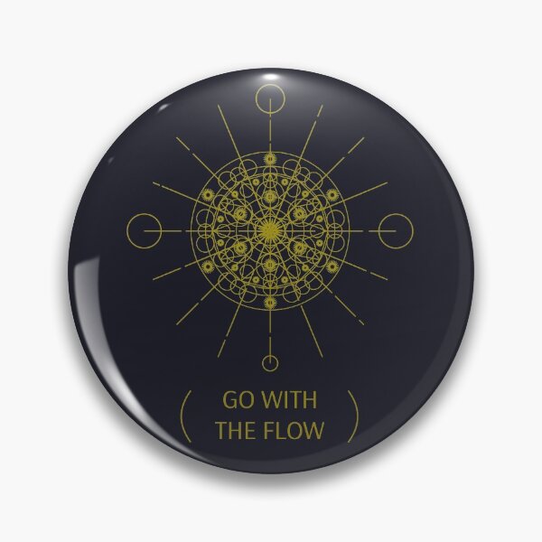 Item preview, Go With The Flow mandala tao quote spiritual gifts designed and sold by KiriBrero.
