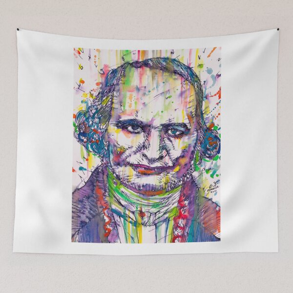 Item preview, CARL GUSTAV JACOB JACOBI watercolor and ink portrait designed and sold by lautir.