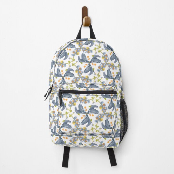 Item preview, Painted Blue, White and Yellow Floral Feminine Geometric Pattern designed and sold by cozycaroline.