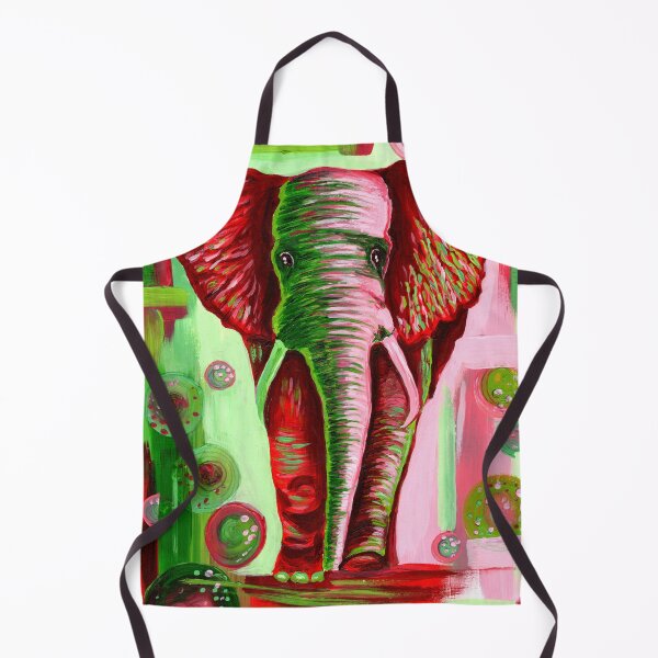 Item preview, Red elephant with green designed and sold by Petsart-Yubis.