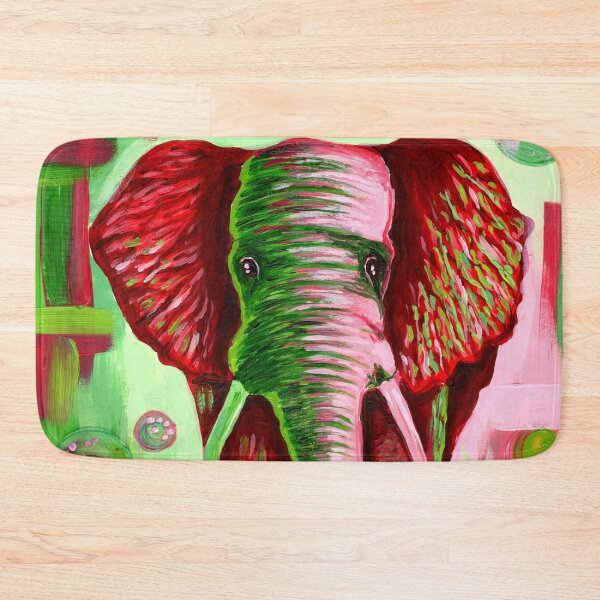 Item preview, Red elephant with green designed and sold by Petsart-Yubis.