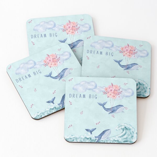 Item preview, Whales flying (dream big) designed and sold by Safarichic.