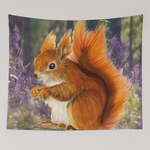 Item preview, Red Squirrel Animal Watercolor Painting Wildlife Artwork designed and sold by Alison Langridge.