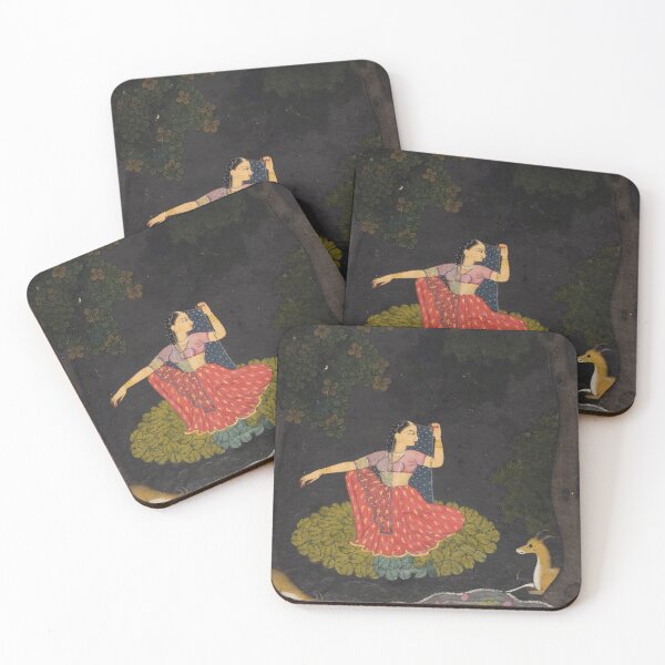 Item preview, A Heroine Waiting for Her Paramour designed and sold by HinduArtGallery.