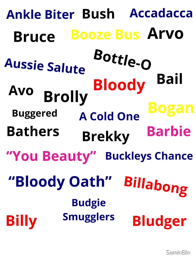 Australian Slang Words & Phrases-Aussie special-Best gift for a proud aussie" Kids T-Shirt by SaminBin | Redbubble