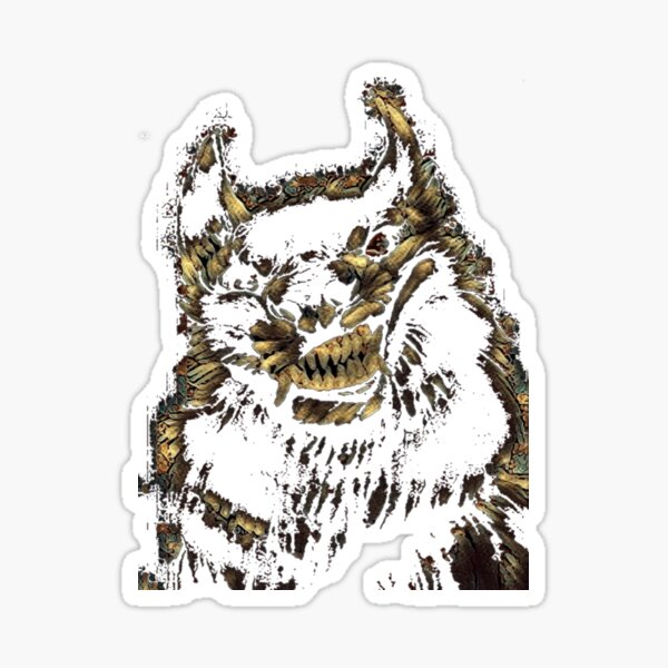 Sticker Smiling Wolf Redbubble