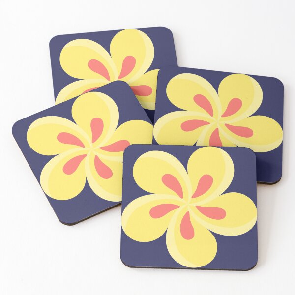 Item preview, Aloha flower on blue background  designed and sold by earthtoaura.