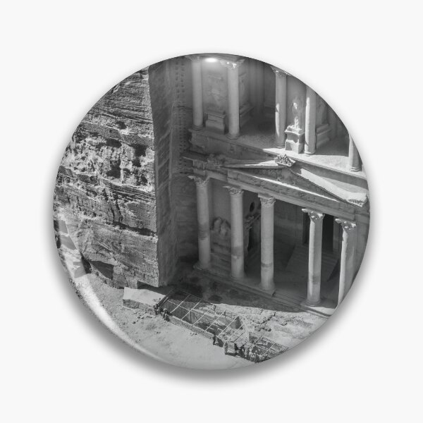 Item preview, Treasury in Petra from above, black and white, Jordan designed and sold by Alena Vishina.