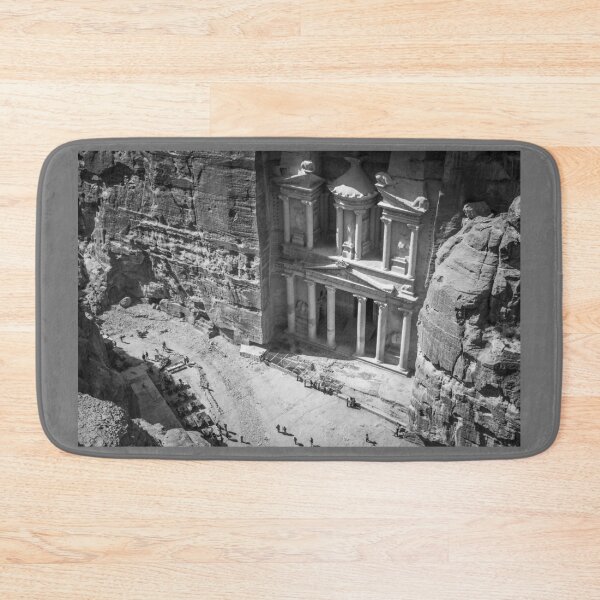 Item preview, Treasury in Petra from above, black and white, Jordan designed and sold by Alena Vishina.