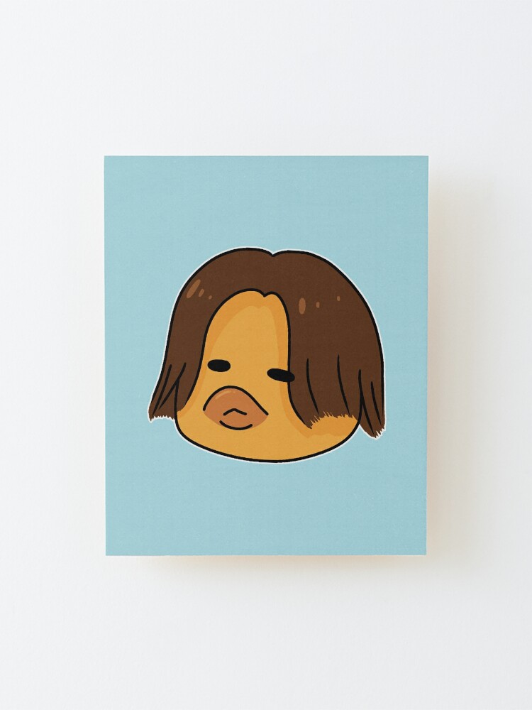 Cute and Funny Yellow Duck with a Wig