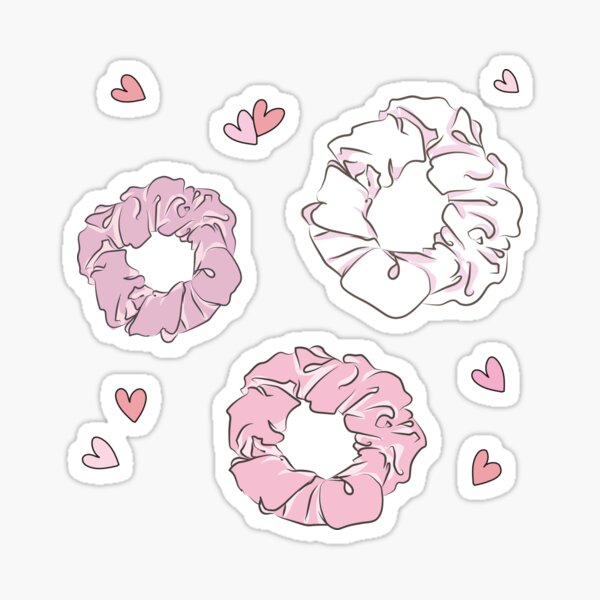 cute hair scrunchie Sticker