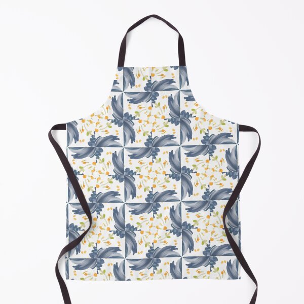 Item preview, Painted Yellow and Blue Swirl Spiral Floral Feminine Geometric Pattern designed and sold by cozycaroline.