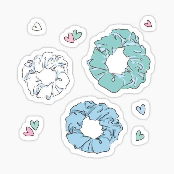 cute hair scrunchie Sticker