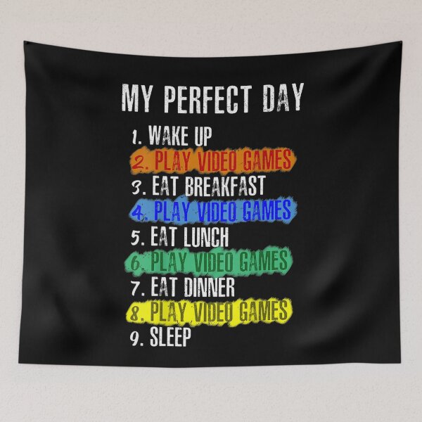 Item preview, Gaming onsie for men - My Perfect Day Video Games  designed and sold by glynismalcolm.