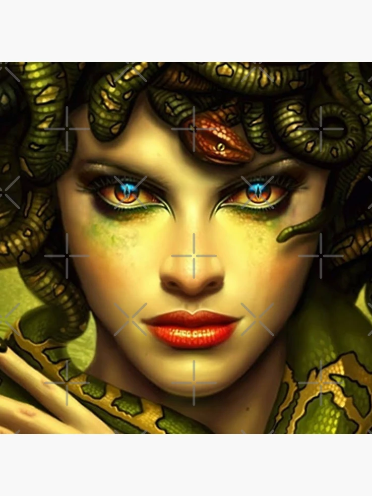 Medusa Snake Face Goddess Medusa halloween Greek Mythology Snakes head  witch Mythology Witchy Woman Poster for Sale by HAWORD