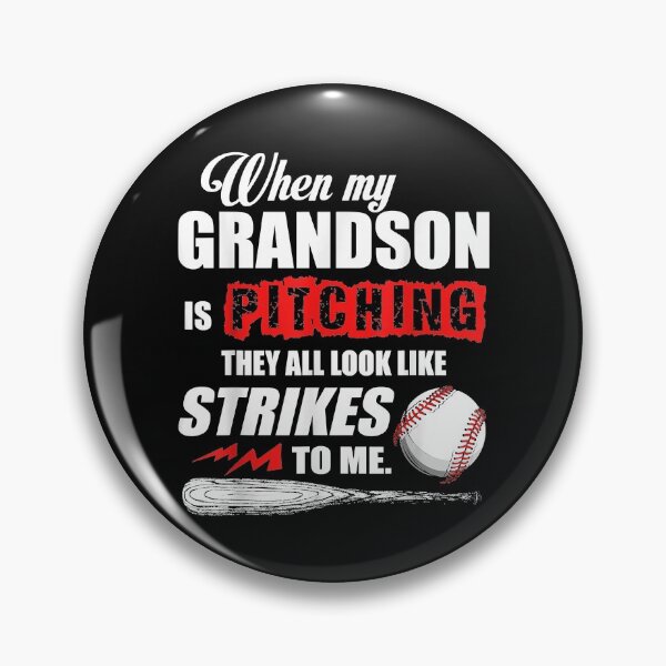 Item preview, when my grandson is pitching funny softball   designed and sold by ThuyPhamStore.