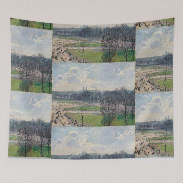 Item preview, Impressionist Art The Garden of the Tuileries on a Winter Afternoon (1899) by Camille Pissarro designed and sold by Designedbysm.