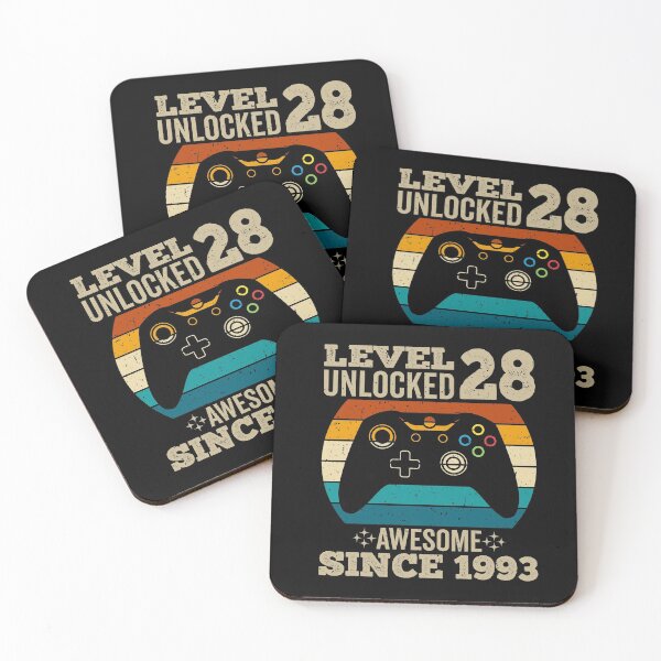 Item preview, level 28 unlocked awesome since 1993, 28th birthday, 28th birthday shirt, ideas for 28th birthday, 28th birthday ideas for him, gaming shirt, gaming birthday, birthday gamer designed and sold by T-DESIGNEDZ.