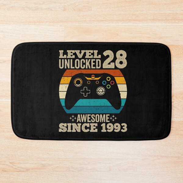 Item preview, level 28 unlocked awesome since 1993, 28th birthday, 28th birthday shirt, ideas for 28th birthday, 28th birthday ideas for him, gaming shirt, gaming birthday, birthday gamer designed and sold by T-DESIGNEDZ.