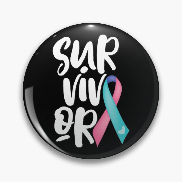 Item preview, Thyroid Cancer Survivor Blue Pink Awareness Ribbon designed and sold by GloriaStace.
