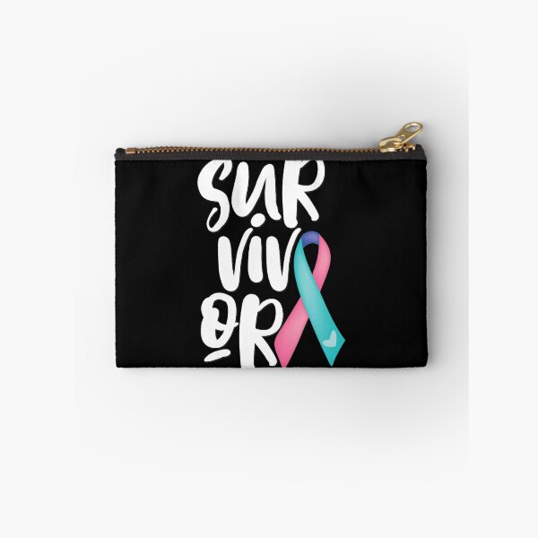 Item preview, Thyroid Cancer Survivor Blue Pink Awareness Ribbon designed and sold by GloriaStace.