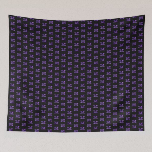 Item preview, Letter M Alphabet Purple Marble Abstract Monogram designed and sold by AMSonArt.