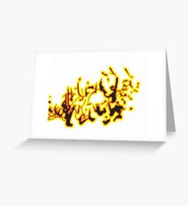 Joyous Tribal Dance To Autumn Greeting Card