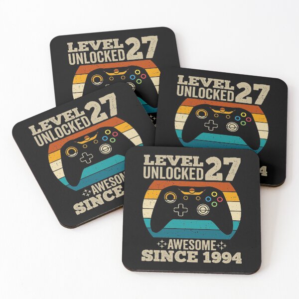 Item preview, level 27 unlocked awesome since 1994, vintage 1994, 27th birthday shirt, 27th birthday ideas, gaming shirt, gaming birthday, video game controller shirt, video game shirt designed and sold by T-DESIGNEDZ.