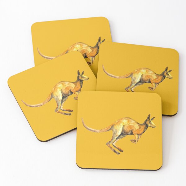 Item preview, Watercolour red kangaroo designed and sold by Lemontreeart63.