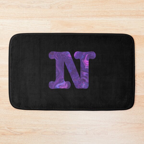 Item preview, Letter N Alphabet Purple Marble Abstract Monogram designed and sold by AMSonArt.