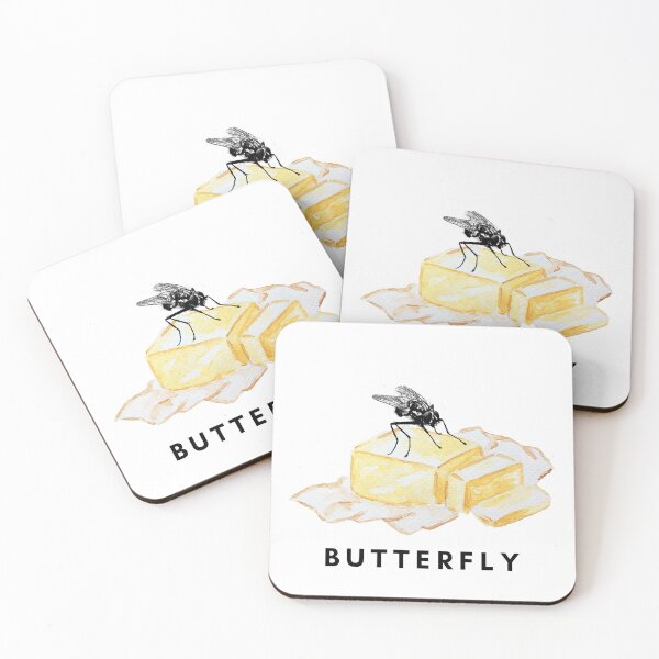 Item preview, Funny butterfly - flying on butter designed and sold by LiliesValley.