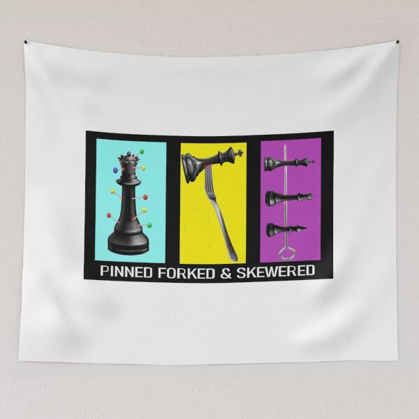 Item preview, CHESS PINNED FORKED & SKEWERED designed and sold by KylerMitchelk.