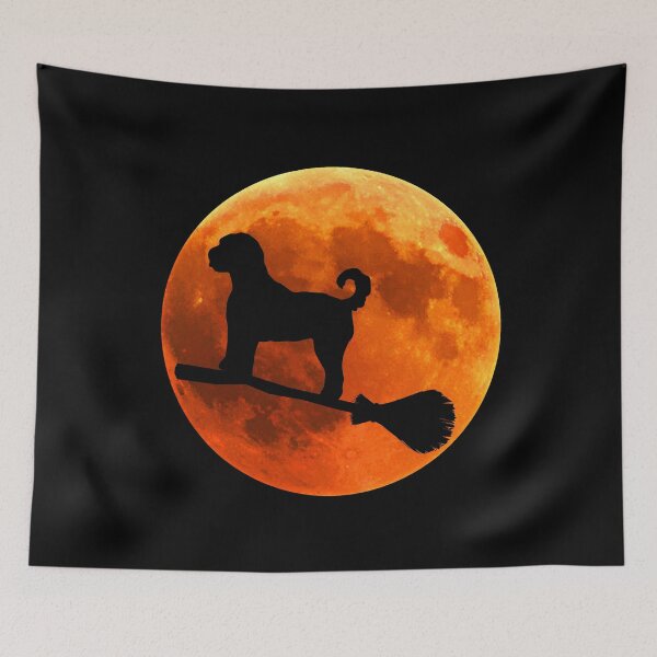 Item preview, Goldendoodle Dog Silhouette Moon Halloween designed and sold by alaechamlal.