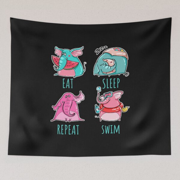 Item preview,  Eat Sleep Read Repeat - Little Elephant designed and sold by laiwole.