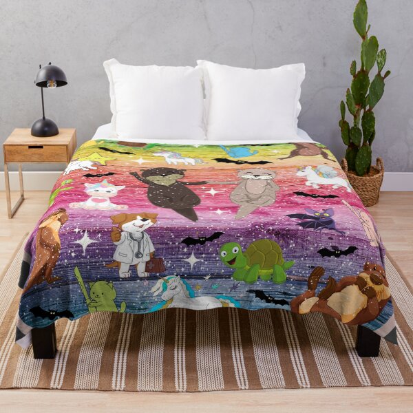 Item preview, rainbow color animals, dogtor, otter, bat, unicorn, designed and sold by cutenessing.